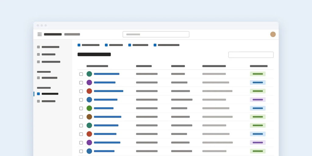 image Schematische Darstellung des Zentralen Adressbuchs mit Firmenliste und Kontaktdetails